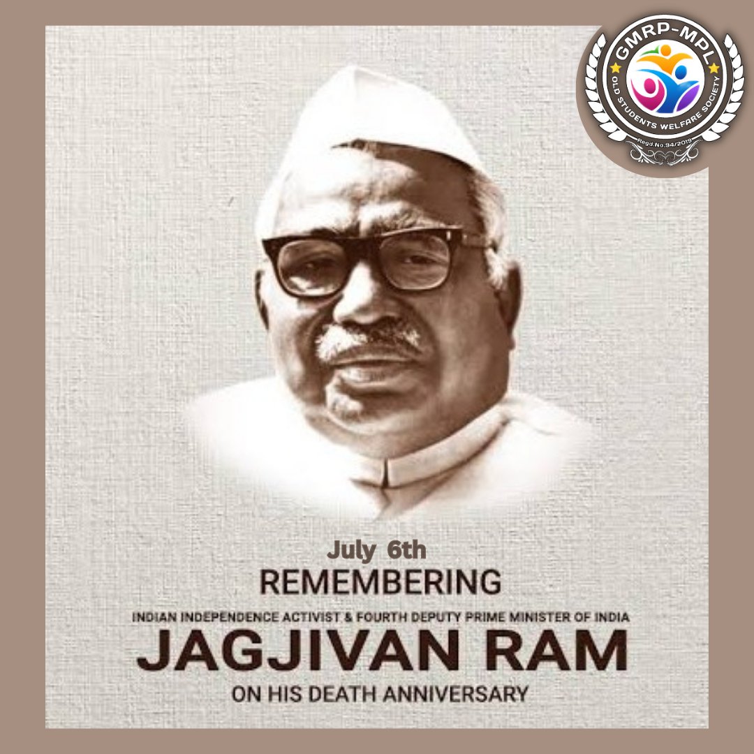 Remembering former deputy prime minister of India,  former Defence Minister and one of the tallest leaders, Babu Jagjivan Ram Ji on his death anniversary.  We pay our humble tributes on his punyatidhi.

#BabuJagjivanRam
#जगजीवन_राम