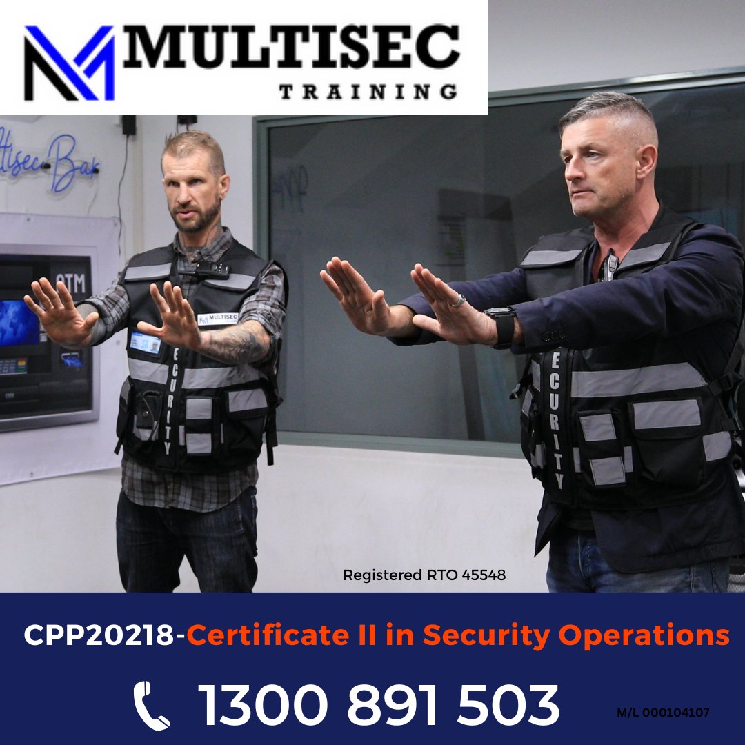 multisecguard's tweet photo. Become a Security Guard in NSW!
Enrol now in our comprehensive Security Guard Training Course at Multisec Training.
Flexible scheduling: Choose from convenient class timings to suit your lifestyle, the 10 day Weekday course or the 5 Weekends Course.
https://t.co/ck7NEDRk4w https://t.co/W2tskQyjNj