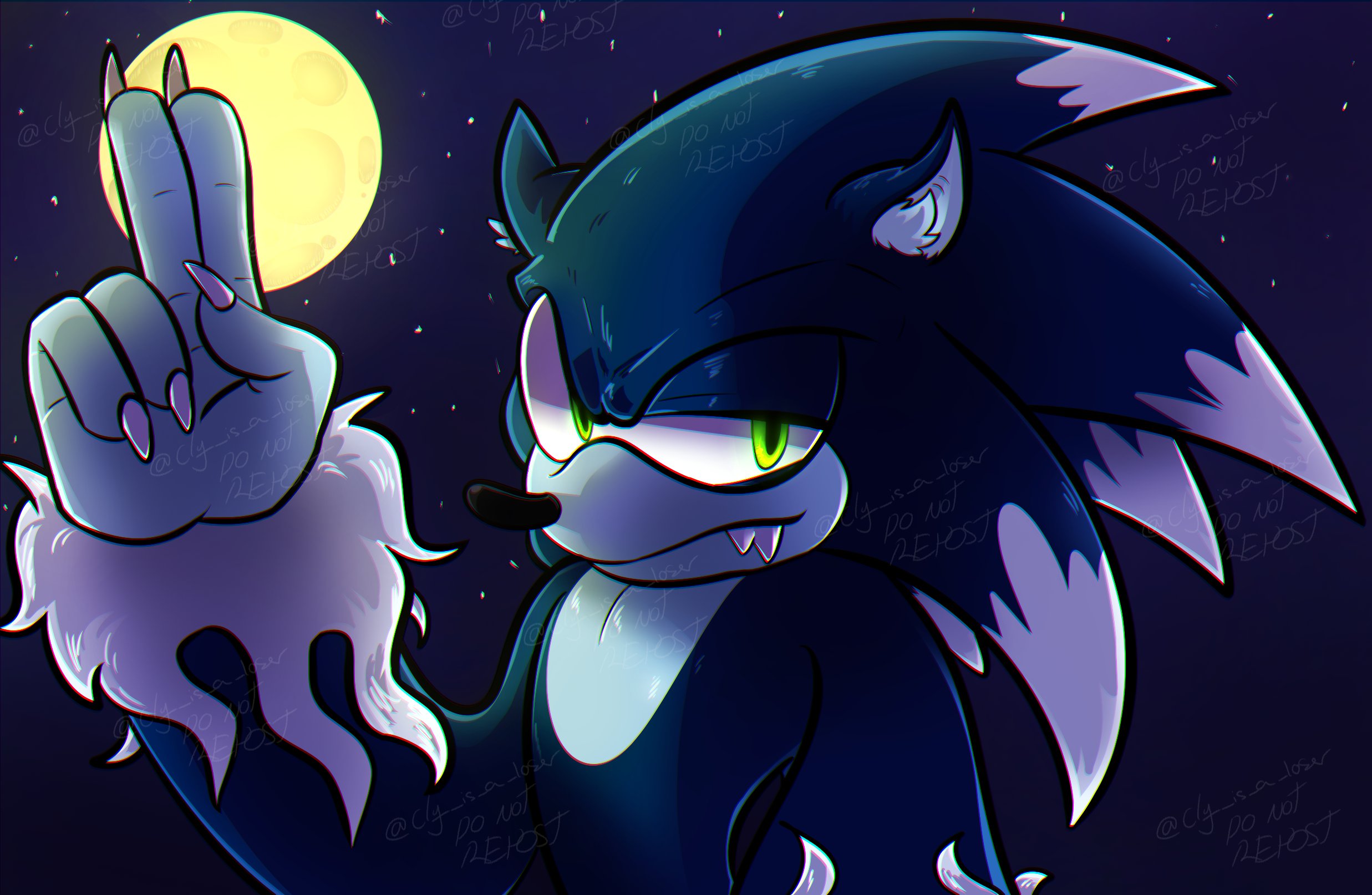 I Find A Fanart Of Dark Sonic by theEVILhedgehog on Sketchers United