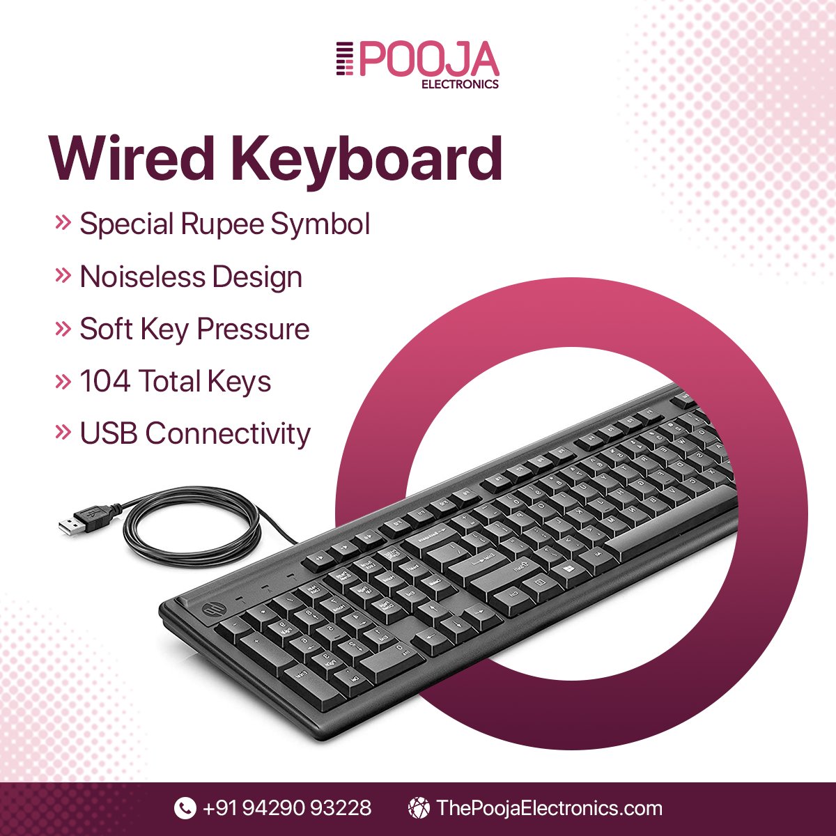 PoojaElectroni3's tweet photo. Get this wired keyboard with amazing features from Pooja Electronics.
.
#poojaelectronics #keyboard #keyboardist #mobileaccessories #tvremotecontrol #tvremote #checklist #mastery #keyboardandmouse #mobileaccessoriesindia #gadgets #TVremote #bingewatching #homeentertainment https://t.co/aknoOdkN3z