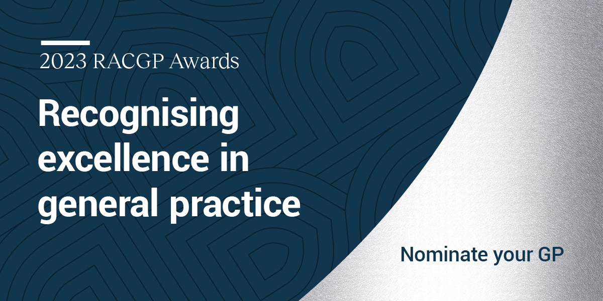 Here's a great opportunity to recognise and celebrate your GP/GP practice who is going above and beyond.  The annual <a href="/RACGP/">RACGP</a> awards are open for nominations, so get yours in today. Learn more here: bit.ly/3JN5B9I.  Nominations due by 16th July.