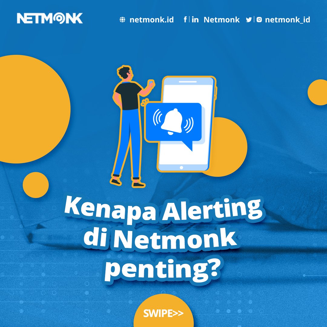 netmonk_id's tweet image. Alerting di Netmonk: Pertahankan Kinerja dan Kendalikan Risiko! ⚠️🔒
Dapatkan keunggulan dalam pengelolaan infrastruktur IT Anda dengan alerting di Netmonk! Kunjungi website kami di netmonk.id 🚀💡
#Netmonk #Alerting #MonitoringInfrastruktur #PerformaOptimal