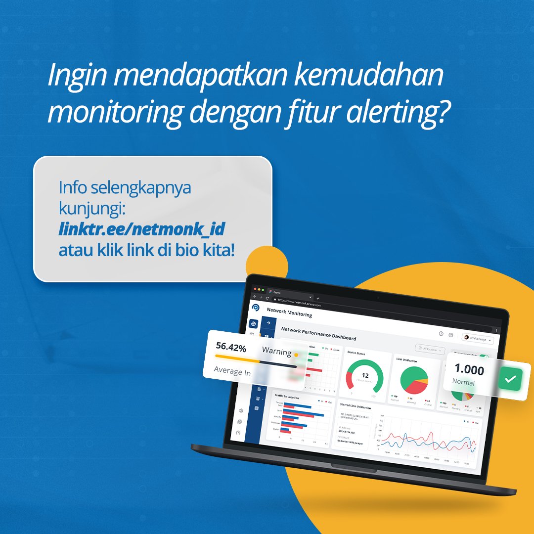 netmonk_id's tweet image. Alerting di Netmonk: Pertahankan Kinerja dan Kendalikan Risiko! ⚠️🔒
Dapatkan keunggulan dalam pengelolaan infrastruktur IT Anda dengan alerting di Netmonk! Kunjungi website kami di netmonk.id 🚀💡
#Netmonk #Alerting #MonitoringInfrastruktur #PerformaOptimal