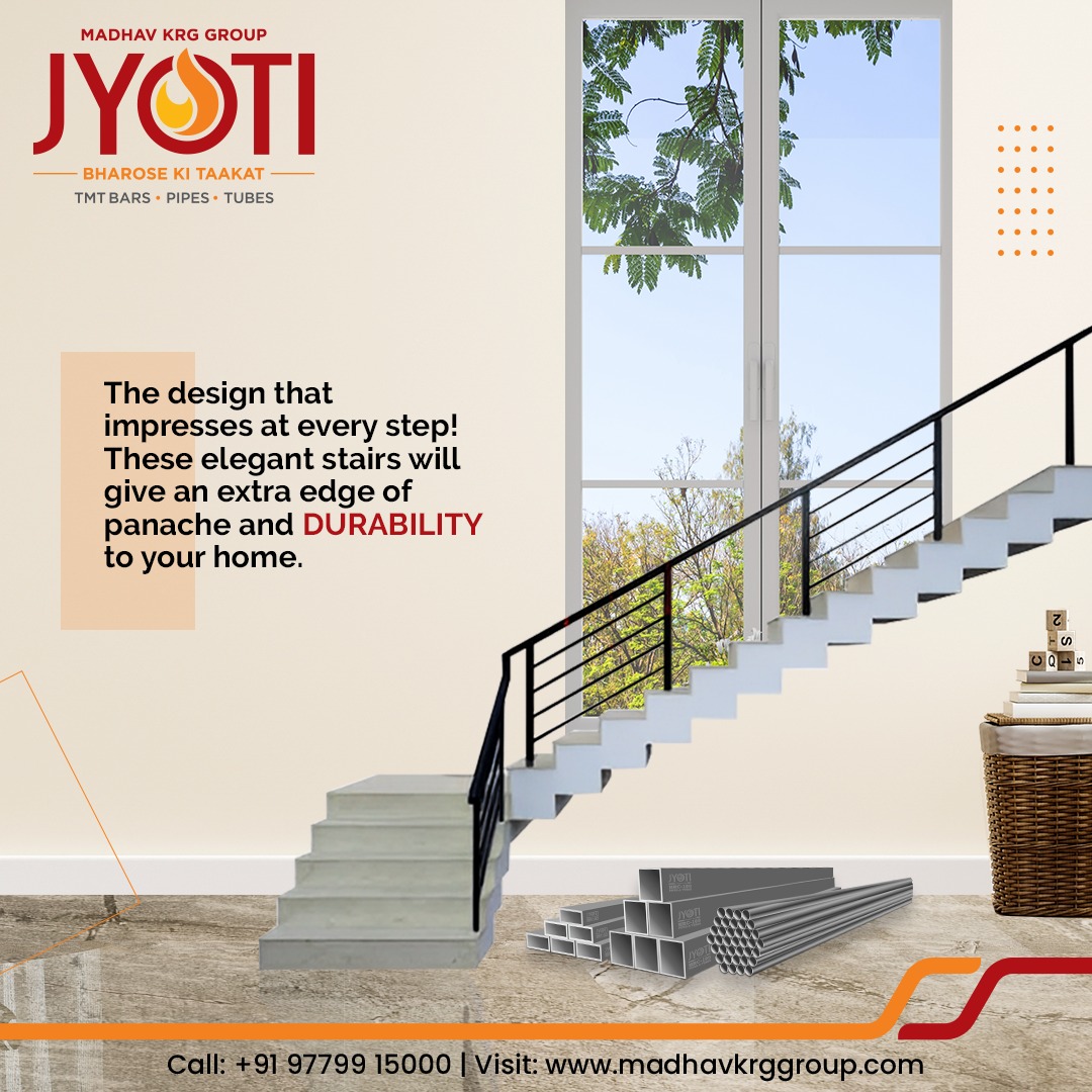 JYOTI_offcial's tweet image. Elegant stairs which give an extra edge of panache &amp;amp; durability to your home. 💫✨
✔️Design also available in Galvanised Pipes &amp;amp; Tubes.
✔️Especially designed by Jyoti Pipes &amp;amp; Tubes.
.
.
.
#madhavkrggroup #mspipe #stairs #stairdesign #stair #dreamhome #exteriorapplications