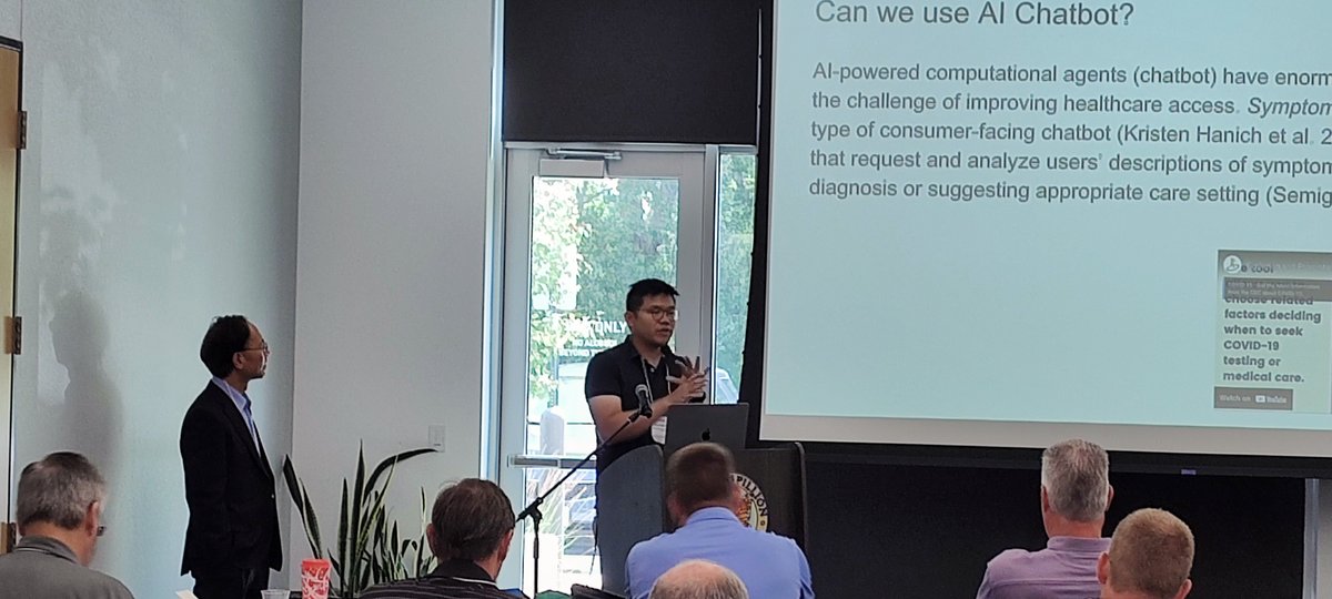 chunhuatsai's tweet photo. Introducing the seminar titled "AI Chatbots and Their Government Applications," designed specifically for local Omaha public officials.😀 https://t.co/kEvBHwiW22