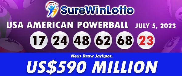 RT @surewinlotto: Results of USA American Powerball for July 5, 2023 Draw https://t.co/M3gNKVHUMn