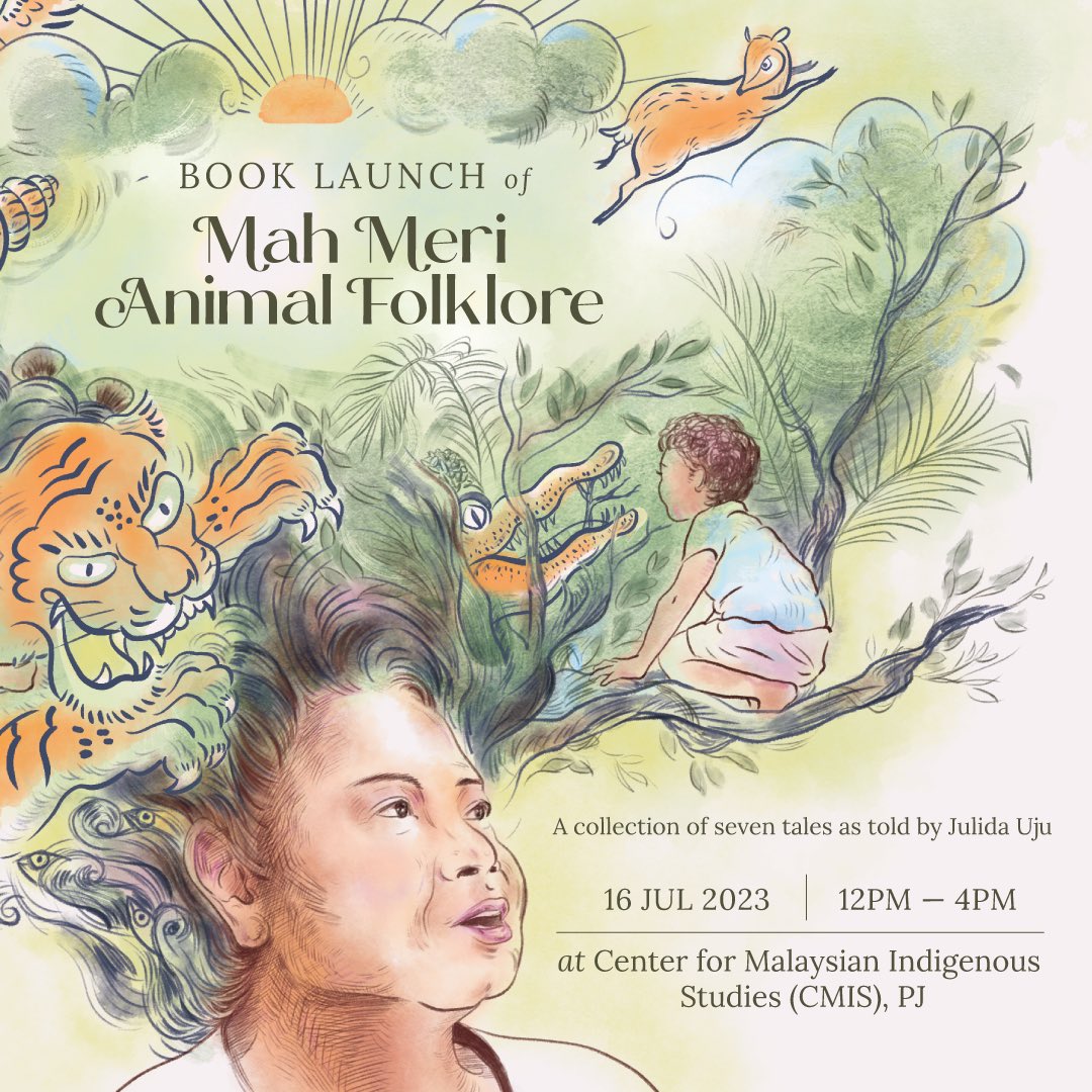 macarangatweets's tweet photo. New book on mahmeri folklore written by Julida Uju, a weaver and dancer from Pulau Carey. Pop-ups, story telling, meet them author - 16 Jul 12-4pm Center for Malaysian Indigenous Studies, Universiti Malaya. #indigenous #traditionalknowledge #MahMeri #booklaunch https://t.co/0Q6AjeaTnW