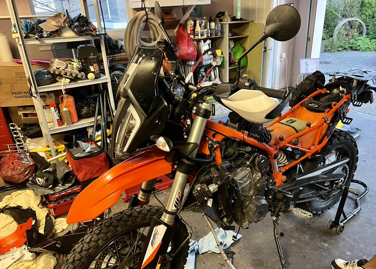 One of these <a href="/ktm_canada/">KTM Canada</a>  nights. Tomorrow I’ll get to the radiator and the damn leaking hose. Funny thing is that it seems to leak only when I don’t use the bike for a few days - does not leak the days I use it 🙃