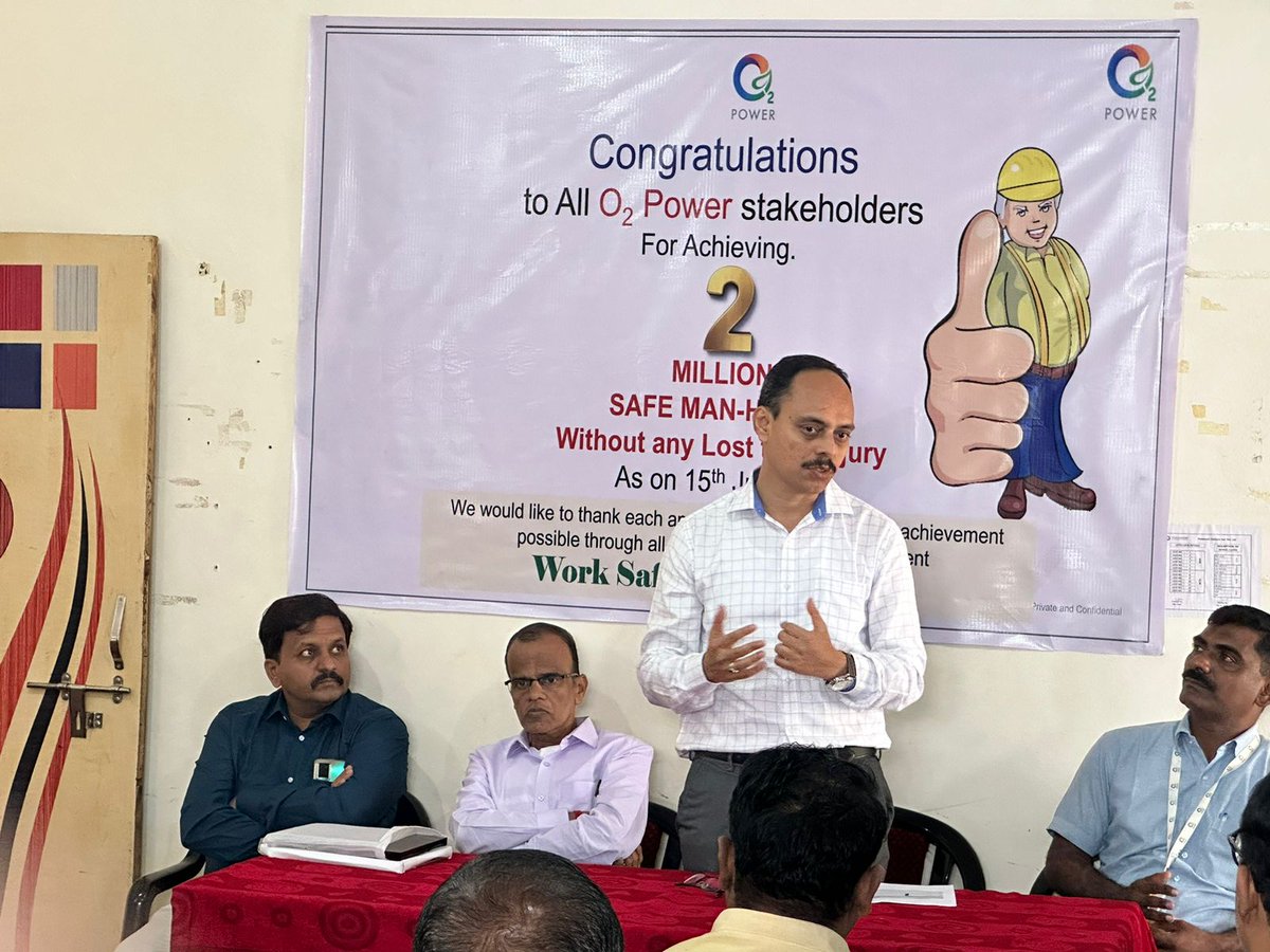 1/2
2 Mn Safe Man-hours Without Any Loss Time Injury -- Pune sites too marked the proud milestone with celebrations, &amp; a reassertion of our unwavering commitment to safety &amp; preventing harm at all costs. Celebrations were led by <a href="/shyam2602/">S Sharma</a>, our CFO, &amp; Ashok Shintre, our GM of O&amp;M