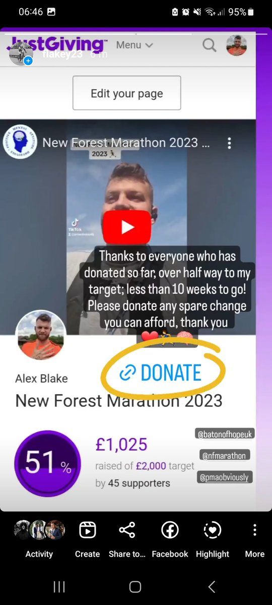 Flakey22's tweet photo. Thanks to everyone who has donated already; over half way to my target and less than 10 weeks to go! Please support with any spare change you have, thank you ❤️🧠🏃‍♂️ @BatonOfHopeUK @NFMarathon @PMAObviously1 

https://t.co/9xRiC6EAx9 https://t.co/XmeZLIfcoY