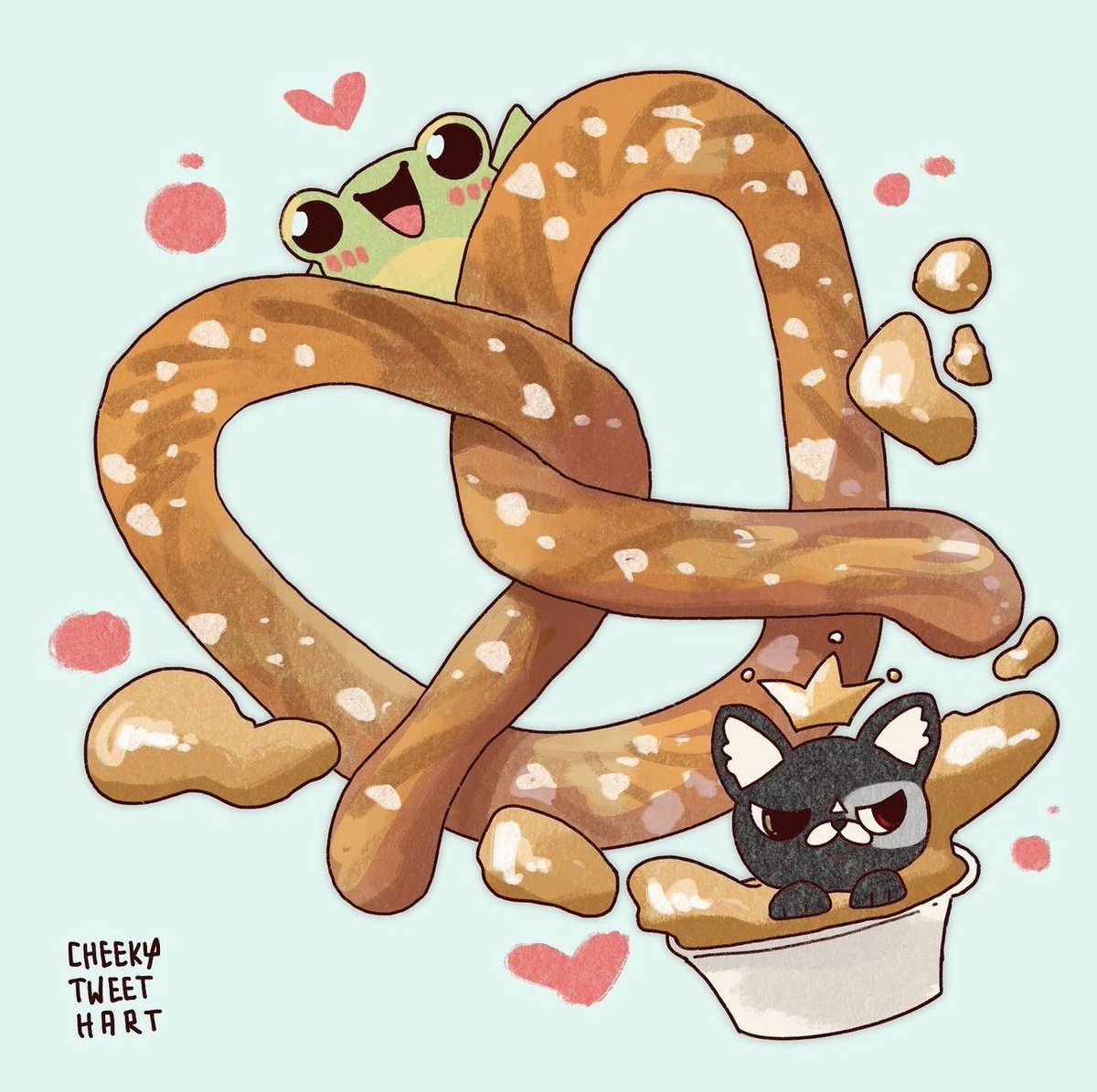 cheekytweethart's tweet image. You’re knot alone 🥨