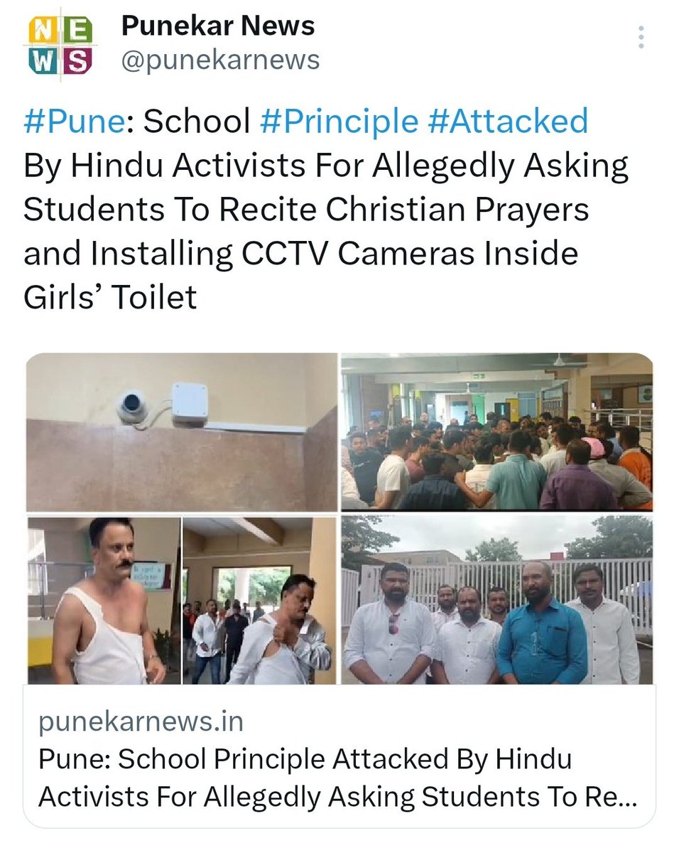 Shameless m*r*n ,
Give the full news 
He installed CCTV cameras in girl's toilet 
How conveniently u edit news
Vulture .. 
These Anti Hindu lobby can only spread hate against Hindus by fake news
Pathetic https://t.co/r17I2TGIHZ https://t.co/P9sxhkvk6K