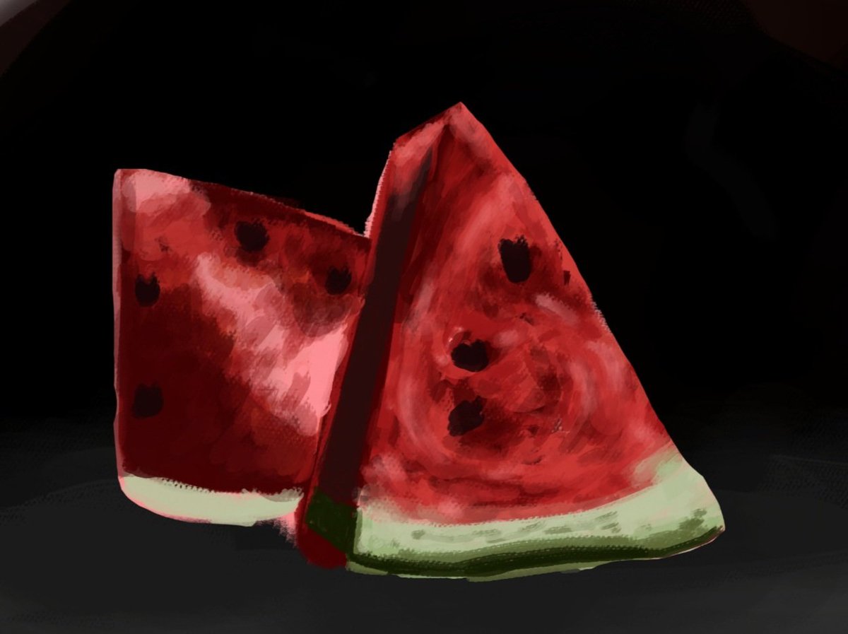 vkvikki_nft's tweet photo. Yesterday was a nice day full of cookies! 🥨
I also drew a watermelon for an art contest from #pixelent 
Have a nice day🌼 today is my first working day at the factory😁

#process #waterlemon #ArtistOnTwitter #GoodMorningTwitterWorld #NFTCommunity #facrory #red #artwork https://t.co/MY8wFptPel