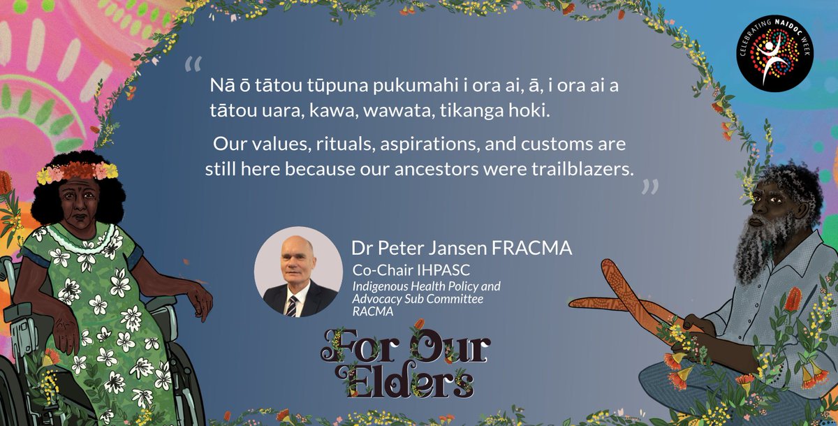 medManagerRACMA's tweet photo. Continuing #NAIDOC2023, RACMA honours "For Our Elders" through the wisdom of IHPASC Co-Chair Dr Peter Jansen FRACMA. He emphasizes the enduring legacies of our ancestors, embodied in our achievements today.
#ForOurElders #RACMA #MedManager #MedicalLeader #Leader https://t.co/6ZlQIVuvGE