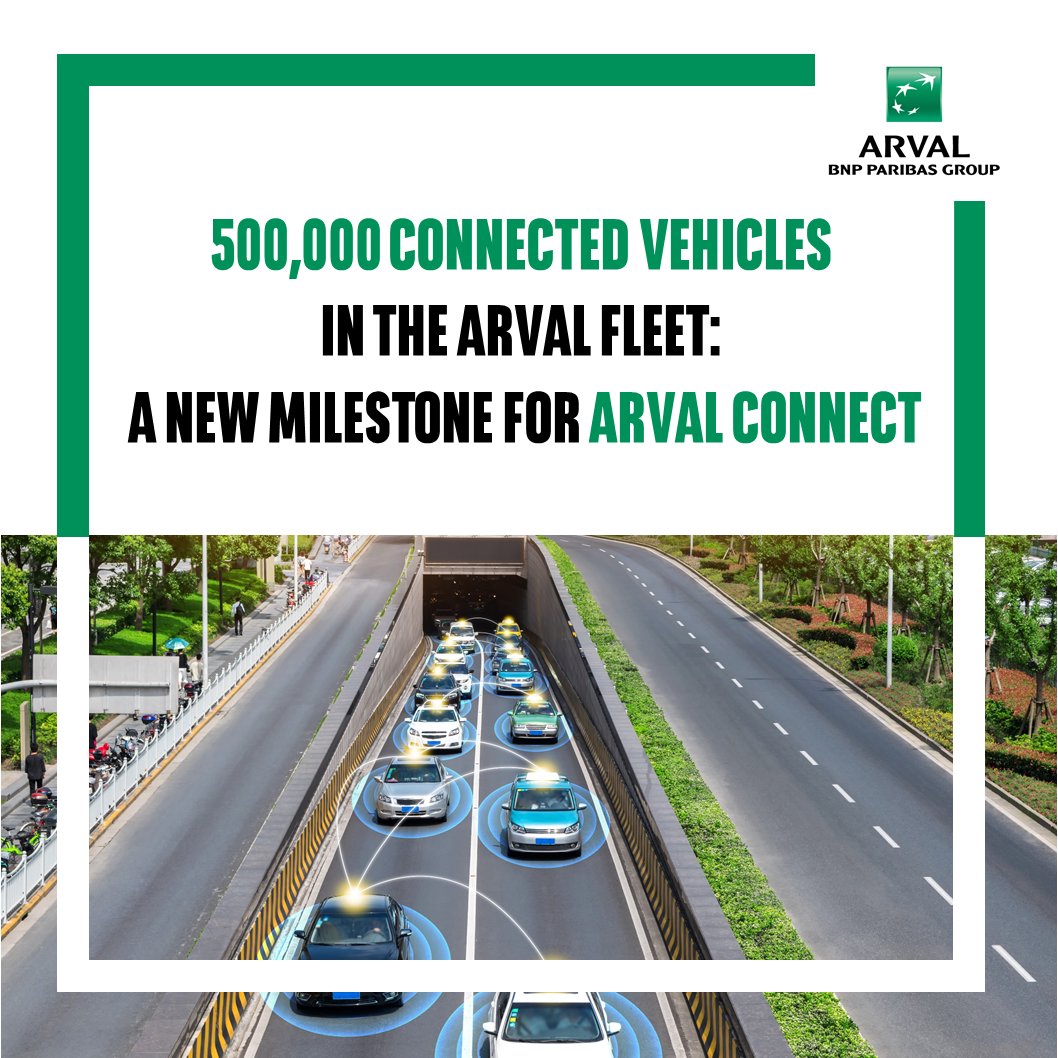 Arval Connect, our digital solution to help our customers better control their fleet costs and accelerate energy transition, has reached a new milestone of 500,000 connected vehicles in the Arval fleet! arval.com/500000-connect… #ConnectedFleet #SustainableMobility