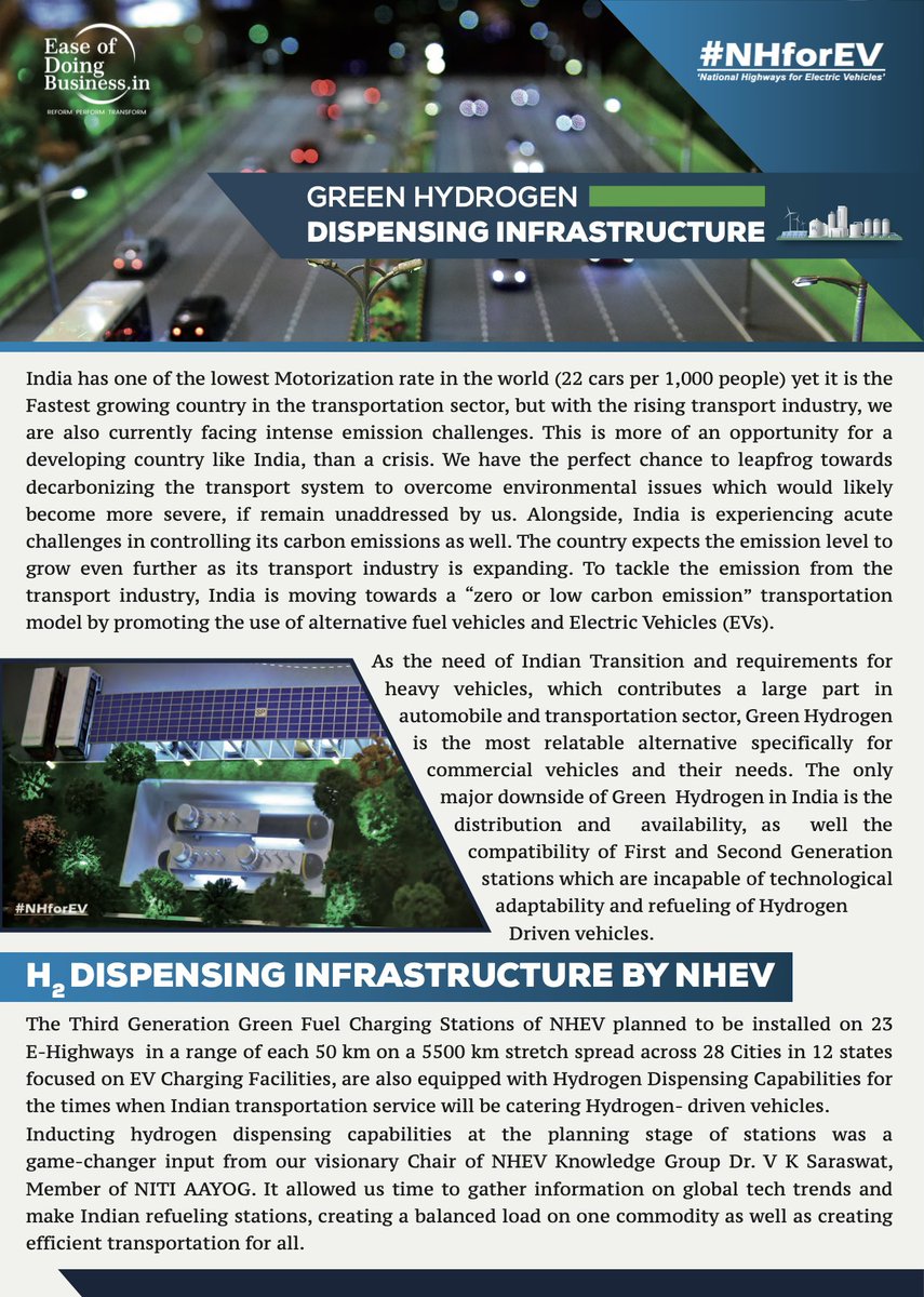 NHforEV's tweet photo. The 3rd Generation Charging Stations planned for 5500 km stretch across 28 Cities in 12 States are also equipped with Hydrogen Dispensing Capabilities for the times when Indian Roads will cater Hydrogen-Driven Vehicles.
#hydrogendispensing #5500kmEhighway #ehighways #nhev https://t.co/1lWYNdJWOe