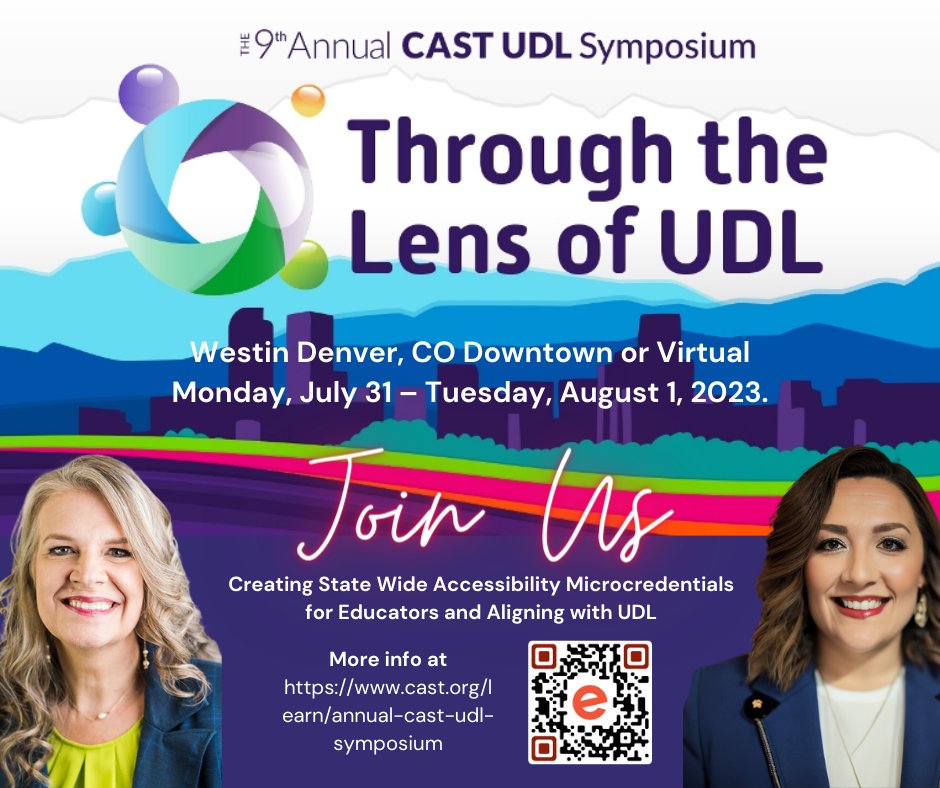 krystle_merry's tweet image. Come join Kirsten Wilson @teachkiwi from the @ASCD and me at the 9th Annual @CAST_UDL  Symposium in Denver, CO or virtually. 👏 Register at Eventbrite at lnkd.in/gr3dZAAY. More info at lnkd.in/gBWr-hJ8. 🎉#udl #udllens #universaldesignforlearning #universaldesign