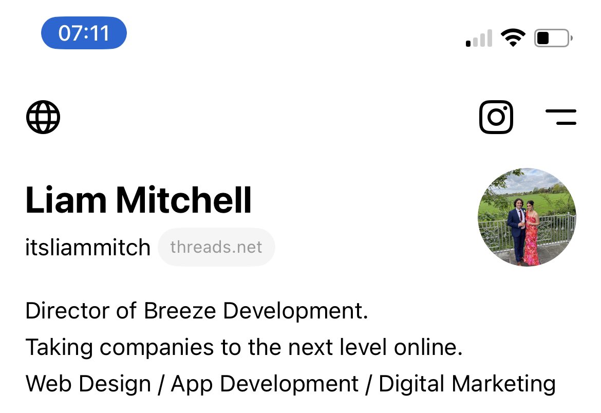 itsliammitch's tweet photo. If you’re on Threads give me a follow, going to be posting about business, marketing and more https://t.co/EOumfPdhdE