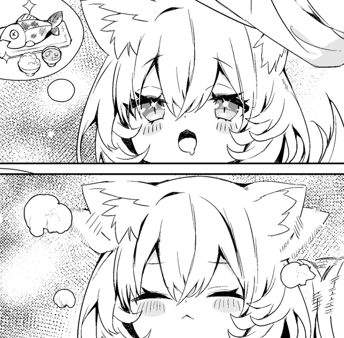 食欲に抗う猫 