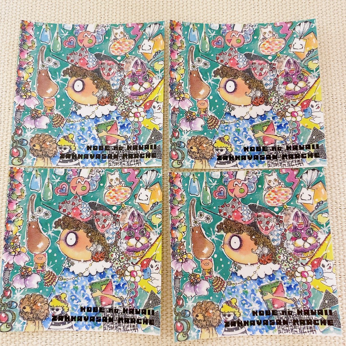 slowH6's tweet photo. 本日より神戸のかわいい雑貨屋さんマルシェ開催です🤗

さんちかホールにて
本日は夜20時まで！ご来場お待ちしております
可愛い雑貨が大集合♡

#ippi #レザークラフト #神戸 #三宮 #ハンドメイド #slowH #手縫い #革職人 #本革 #革鞄 #革財布 #レザーウォレット https://t.co/jjppKH357V