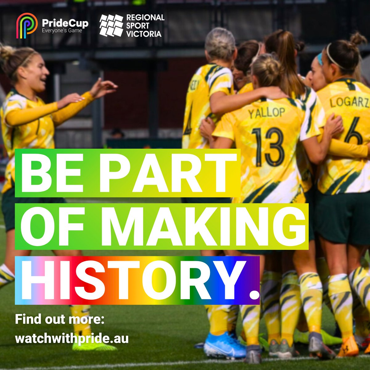 RegionalSprtVic's tweet photo. The @TheMatildas are icons for LGBTIQ+ people across Australia. Together, we can show how proud we are of them, for being exactly who they are. Be a part of Watch With Pride, sign up to host today or find out more - https://t.co/5JkdeMHHDf
@PrideCup https://t.co/779wohqxVA