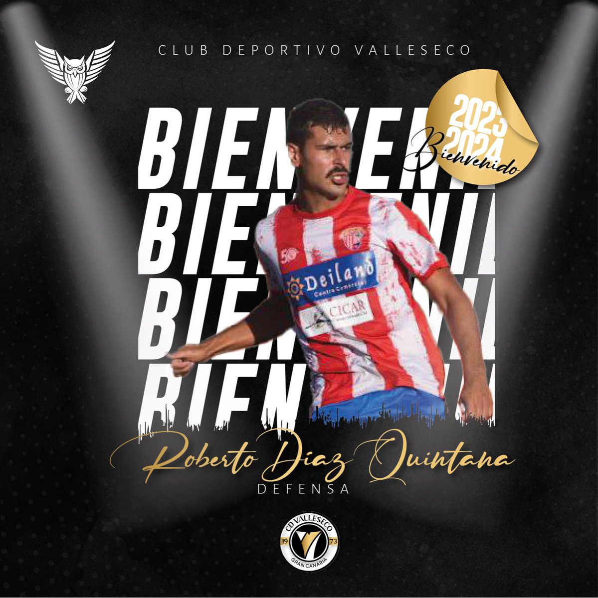 El defensa central guiense <a href="/robedq/">Robe</a> Díaz refuerza el centro de la zaga del @CValleseco después de ascender a Tercera Federación con el San Bartolomé CF, su segundo ascenso a dicha categoría con el que ascendió la campaña 2019-20 con la <a href="/udguia/">Unión Deportiva Guía</a> de su vida.

facebook.com/permalink.php?…