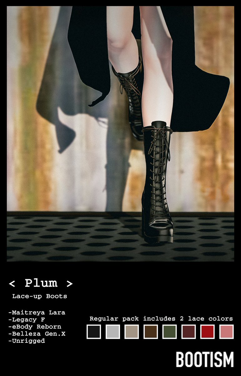 DoeTangsai's tweet photo. BOOTISM - Plum Lace up Boots in available in Darkness Event https://t.co/ES8dwYuMNq https://t.co/TlrqmwLVzu