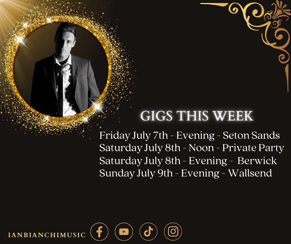 ianbianchi's tweet photo. This weeks gig guide
#singer #gigs #music #live https://t.co/s4n7nSLjxD