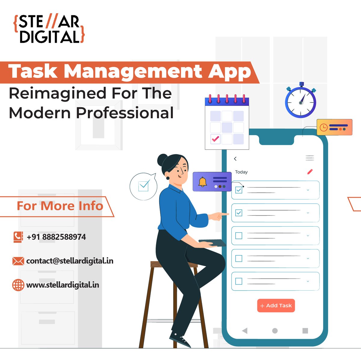 SDPL21's tweet photo. Take control of your tasks like a pro. Stellar Digital's custom-built #TaskManagementApp will streamline your workflow and supercharge your efficiency.
#TaskManagement #ProjectManagement #TaskManagementSoftware #Tasks #UI #ProjectManagementSoftware #Productivity #AppDevelopment https://t.co/gS9l2zCsqa