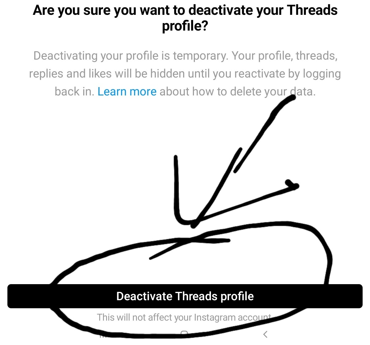 manishdeoremd's tweet photo. I deactivated my threads account already but it turns out you can’t delete your threads account *without also deleting your Instagram account* so maybe just don’t sign up! https://t.co/xOvkua4in7