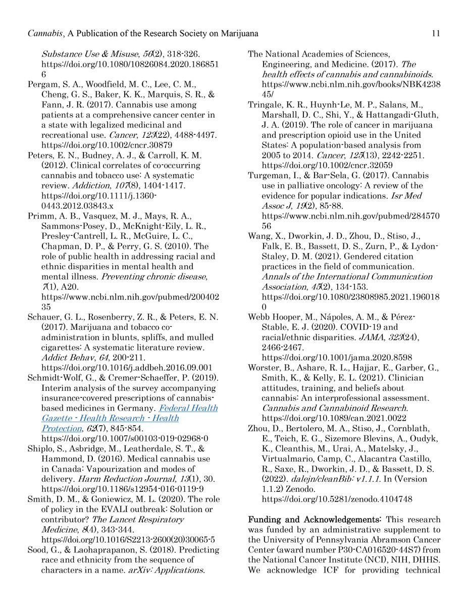 CCH2OHOME's tweet photo. Article "Social Determinants of Health Associated with How Cannabis is Obtained and Used in Patients with Cancer Receiving Care at a Cancer Treatment Center in Pennsylvania" P. 9-12 #cannabis #cancer #medicalmarijuana https://t.co/k3GHtr5zbq