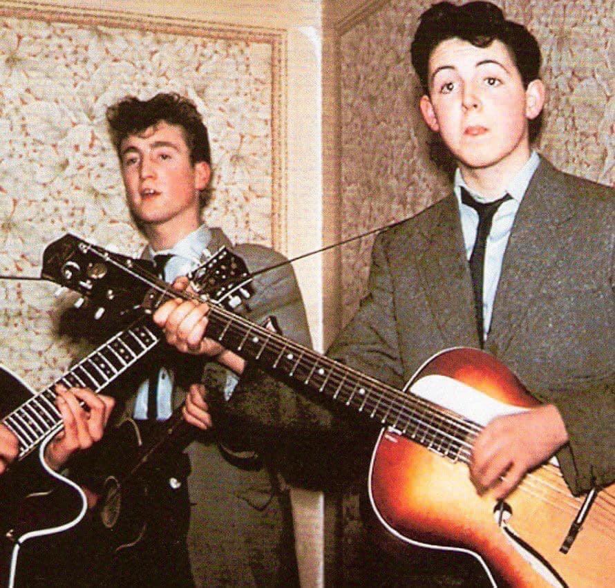 Sixty six years ago today, on 6th July 1957, John Lennon’s Quarrymen played at Woolton Church Fete and one of John’s band mates, Ivan Vaughan, introduced John to one of his classmates, 15 year old Paul McCartney…

#TheBeatles