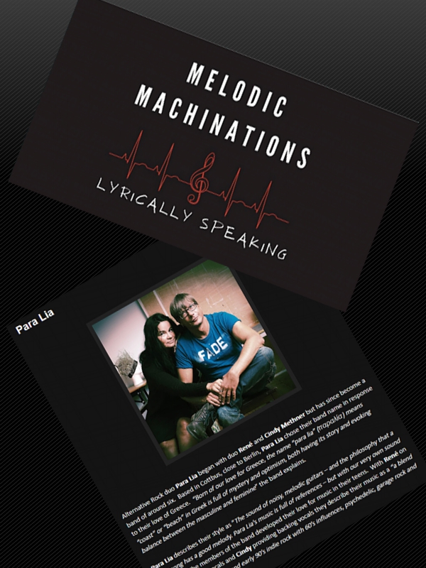 para_lia_band's tweet photo. Para Lia in Australiens Musikblog 'Melodic Machinations', coole Sache! 🧐😍#musikblog #musicblog #interview #paralia #inclashwiththezeitgeist #newmusic #indierock #indie #indieartists https://t.co/yHgn0GeEHp