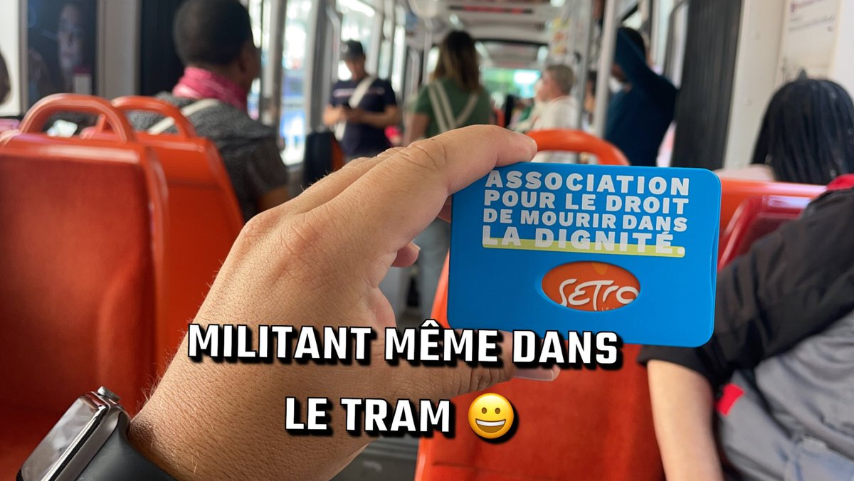 🚄🚌Militant du #LibreChoix même dans les transports en commun

#ADMD #ProChoix #Setram #Tramway #OfCourseLeMans #Admdtour23
