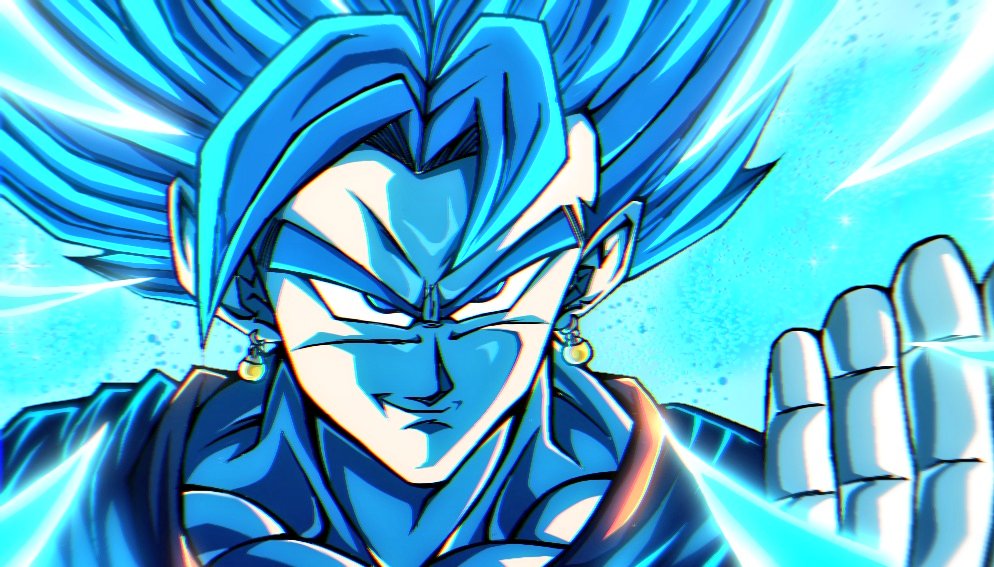 super saiyan jewelry 1boy male focus earrings solo blue hair  illustration images