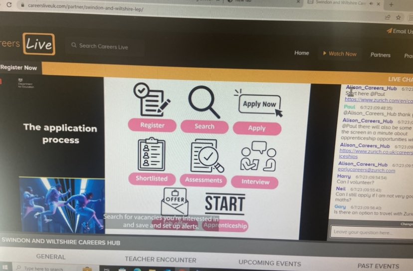 Great to part of the <a href="/SWCareersHub/">The Swindon & Wiltshire Careers Hub</a> Careers Live event today on ‘Amazing Applications’!