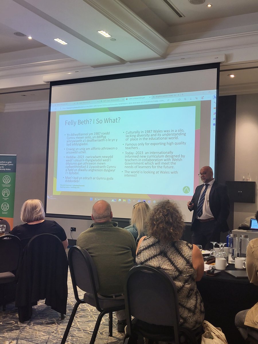 Roger Guy, Headteacher of <a href="/gilwern_school/">Gilwern School</a>, sharing his experiences of International Exchanges and how they have benefitted staff and learners at his school 🌎 #OSydneyiGymru #InternationalisingEducation <a href="/TaithWales/">Taith</a> <a href="/MonmouthshireCC/">Monmouthshire / Sir Fynwy</a>