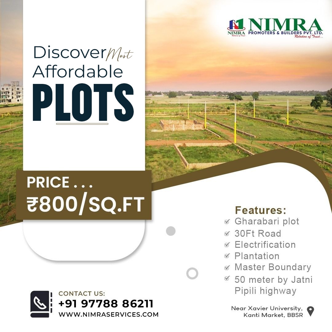 NIMRAServices's tweet photo. 📞𝗖𝗼𝗻𝘁𝗮𝗰𝘁 𝘂𝘀 𝗮𝘁 +𝟵𝟭 𝟵𝟳𝟳𝟴𝟴𝟴𝟲𝟮𝟭𝟭
𝗟𝗲𝘁’𝘀 𝗺𝗮𝗸𝗲 𝘆𝗼𝘂𝗿 𝗱𝗿𝗲𝗮𝗺𝘀 𝗰𝗼𝗺𝗲 𝘁𝗿𝘂��� 𝘁𝗼𝗴𝗲𝘁𝗵𝗲𝗿.

#Nimraservices #builders #propertyinvestment #nimrabuilders #nimragreenfield #Bhubaneswar #Odisha #plotforsaleinBhubaneswar #plotforsale https://t.co/407DXuNFi4