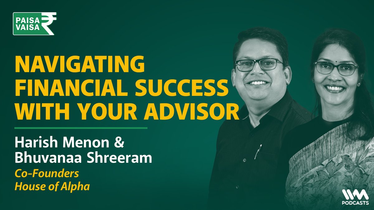 IVMPodcasts's tweet photo. FINANCIAL SUCCESS 101: Choosing the right advisor, product, and smart investing = perfect mix for financial success! 
Catch @MenonHc & @Bhuvasiyer of @houseofalpha1   sharing investment insights for women, State of Finfluencers in India, and building client-advisor relationships, only on Paisa Vaisa with @b50!
Link: https://t.co/fM40icm1T2