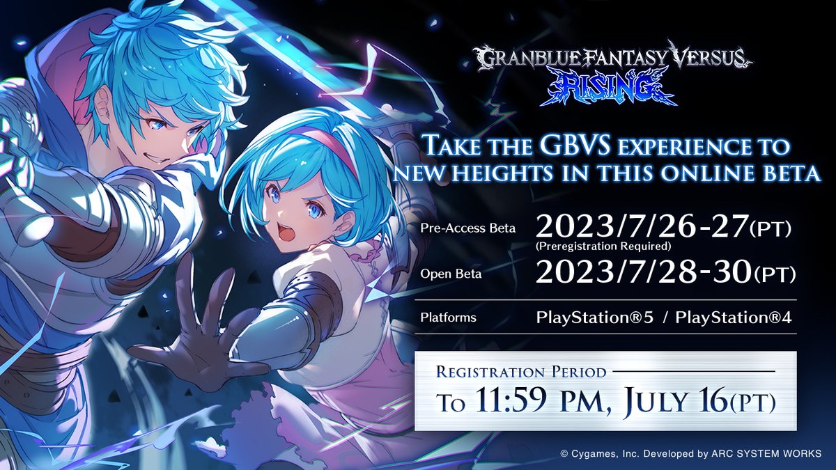 GBVS/Granblue Fantasy Versus on X: An Update on the Online Beta The GBVSR  online beta has been delayed from its previously scheduled May 2023  release. We realize our community must be as