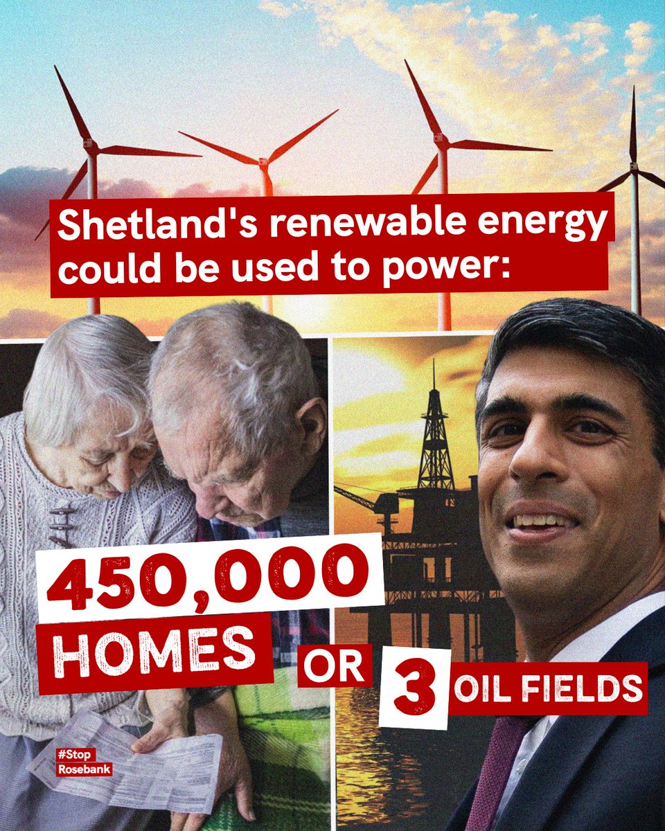 StopCambo's tweet photo. To greenwash their fossil fuel projects, @BP, @Equinor and @ithacaenergy are talking about using Shetland’s renewable energy to power 3 oil fields.

That energy could power every household in Edinburgh, Aberdeen &amp; Shetland, to lower bills and increase national energy security. https://t.co/DQXKTEkRcz