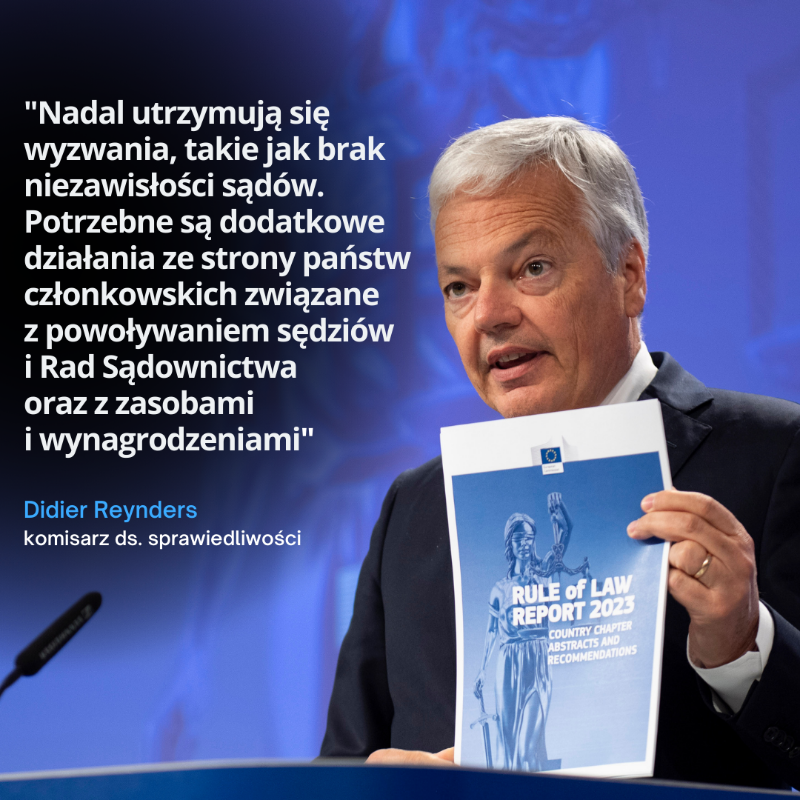 EUinWroclaw's tweet photo. Najnowsze sprawozdanie na temat praworządności podtrzymuje część zastrzeżeń wobec Polski🇵🇱 dotyczących m. in. zapewnienia niezależności sędziowskiej

↓ Szczegóły na naszej stronie

#RuleOfLaw #RuleOfLawReport 🇪🇺