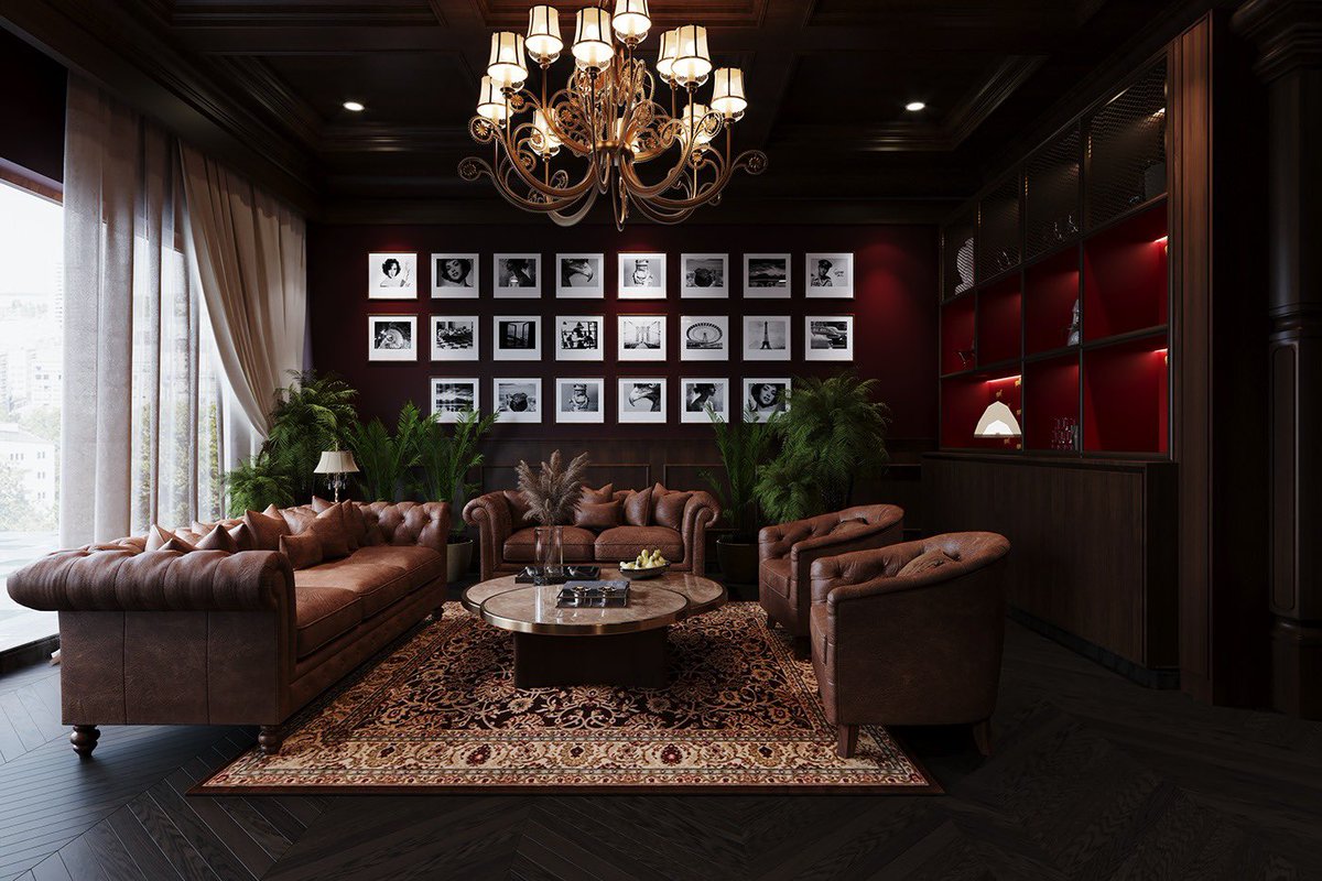 AARCADESTUDIO's tweet photo. Cigar Lounge ♥️
.
Src_Pint.
#aarcadestudio 
#architecture #intetior #interiordesign #design #cigar #lounge #informal #seating #warm #hot #fun #lifestyle #luxury #rich #homedecor #homedesign #house #housedesign #househunting #goals #home #designer #consultant #delhi https://t.co/oCqt9yXgLN