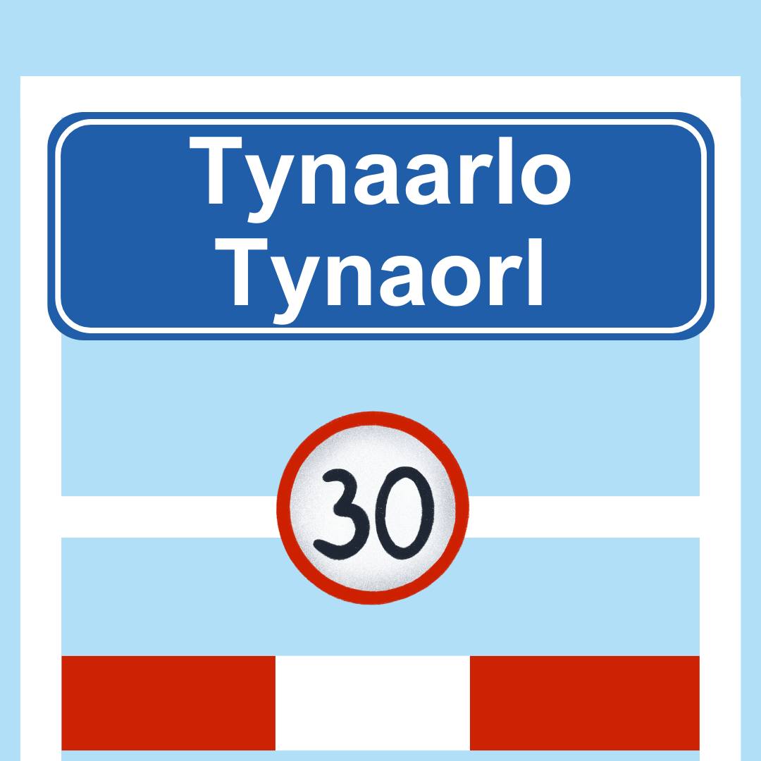 Mooi neis: dörpen in de gemiente Tynaorl kriegt, naost de Nederlaandse naam, ok de Drentse naam op heur plaotsnaamborden! Dinsdag 4 juli weur daorveur een motie annummen. 
#streektaolinhetopenbaar #wiesmetdrents #nedersaksisch #tweetaolige #plaotsnaamborden