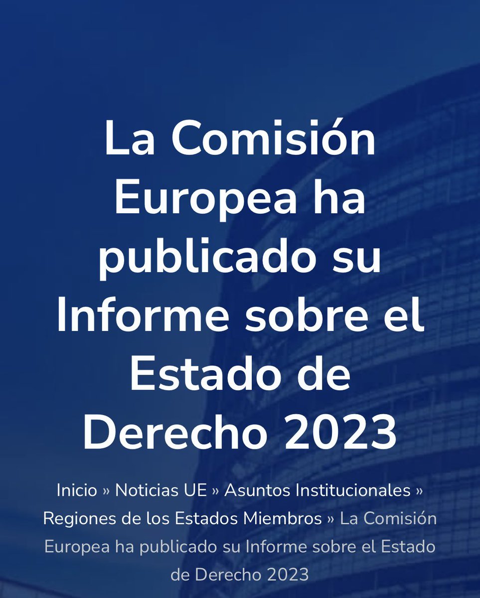 ReclamaEuropa's tweet photo. Informe de la Comisión Europea sobre el Estado de Derecho de 2023. La Comisión se hace eco de nuestra Huelga. Los LAJS creemos en Europa, parece ser que allí lo tienen claro no como el Gobierno de España. @sanchezcastejon cumple!! @justiciagob @Moncloa_com @pilar_llop https://t.co/088U76qyQm