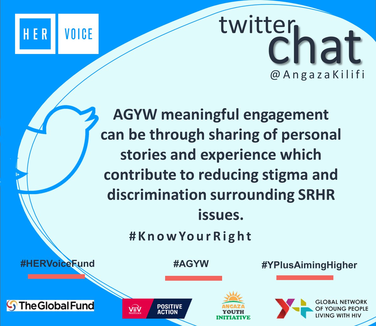 AngazaKilifi's tweet photo. A better way of understanding the challenges that the #AGYW face is through sharing of their personal stories

#AGYW can be meaningfully engaged in reducing stigma around #SRH by them sharing their stories

#KnowYourRight #HERVoiceKilifi #HERVoiceFund

@HerVoiceFund @Yplus_Global https://t.co/FtrRVmhH7u