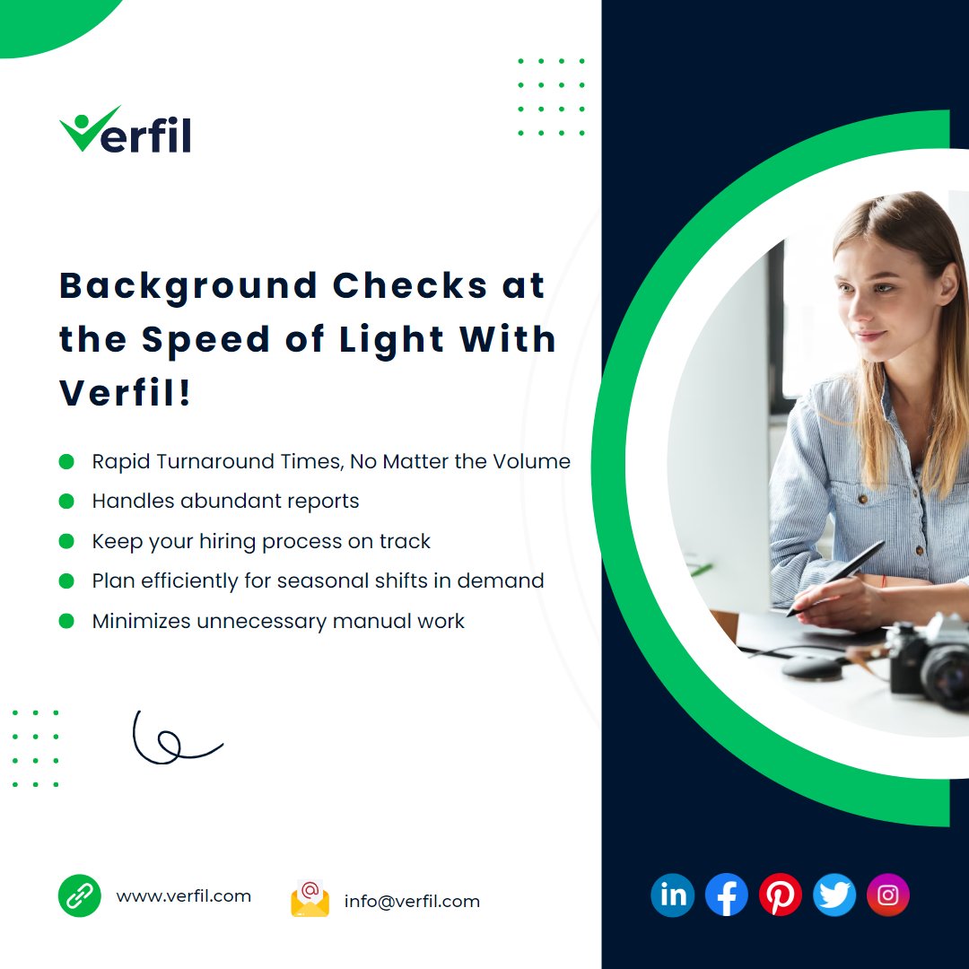 Stay ahead of the competition with Verfil's lightning-fast background checks. Speed meets quality every single time. Verfil's technology handles any volume, ensuring swift results and keeping your hiring process on track.
#hiring #technology #quality #backgroundverification