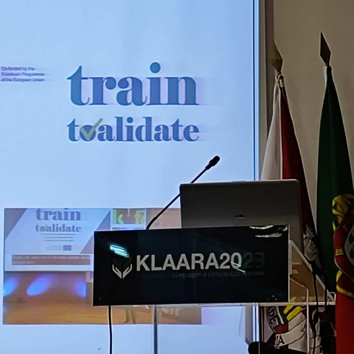 ToValidate's tweet image. Leiria #Portugal welcomed the 3rd #KLAARA Conference on Accessible Language and Communication.

👉We're happy to be part of the speakers, well represented by Tatjana and Nevenka @zavodrisa, presenting the objectives and results of the T2V #ErasmusPlus project
