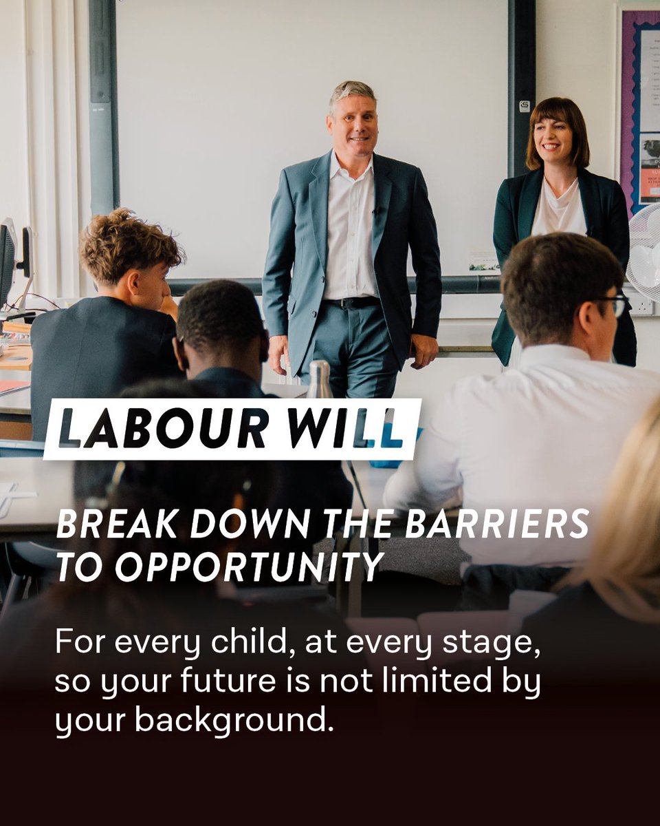 Breaking down the barriers to opportunity for every child, at every stage. That’s @Keir_Starmer's mission.