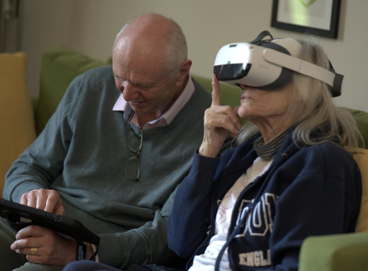 Introducing ROVR Relieve.⁣ It offers immersive VR experiences, helps communication, and promotes upper body movement. As care staff may not know the personal histories of those they are caring for, we offer 360 videos that cover various experiences and enable owners to add more.